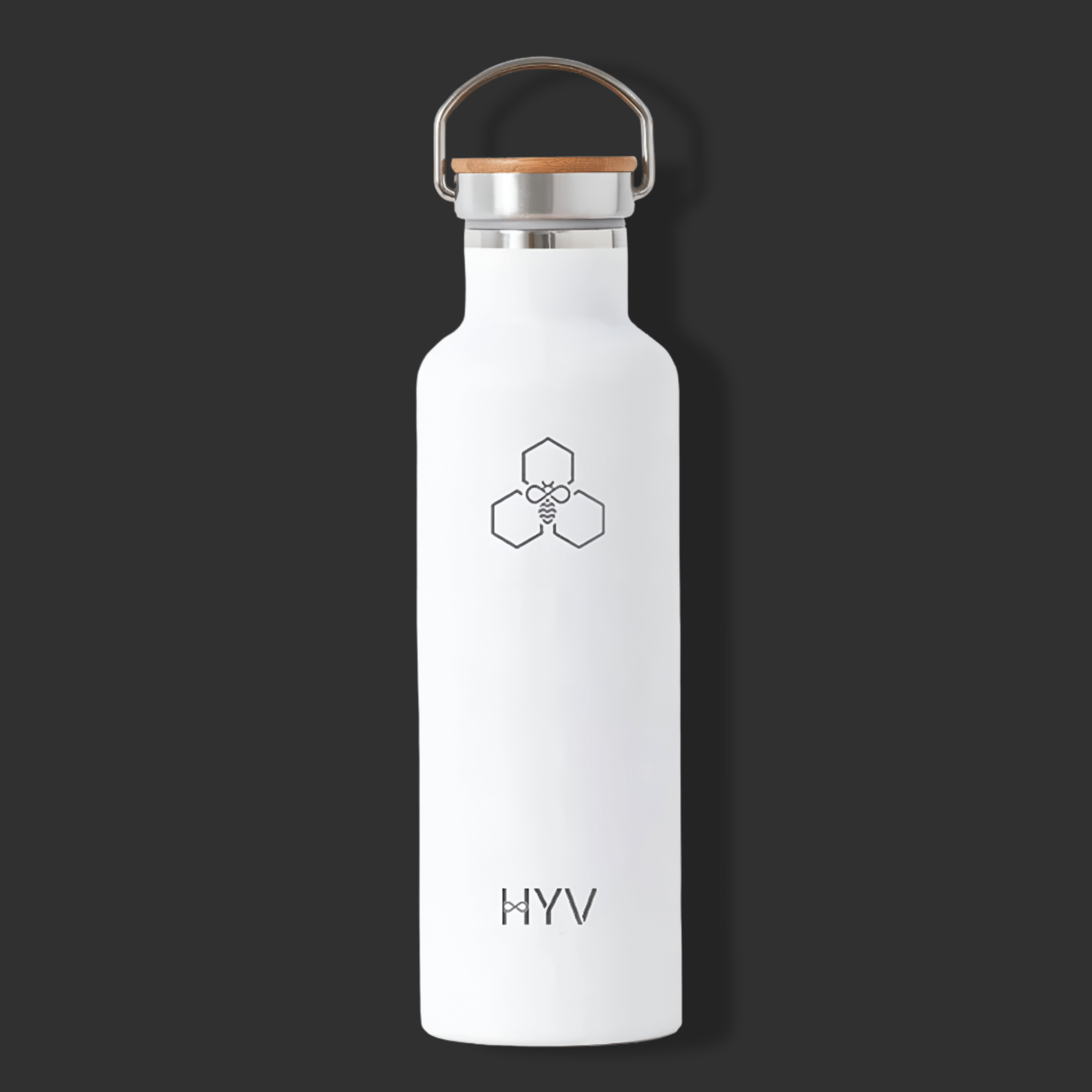 HYV SlimPro - Insulated Water Bottle with Stainless Steel Lid & Handle (710ml) - HYV