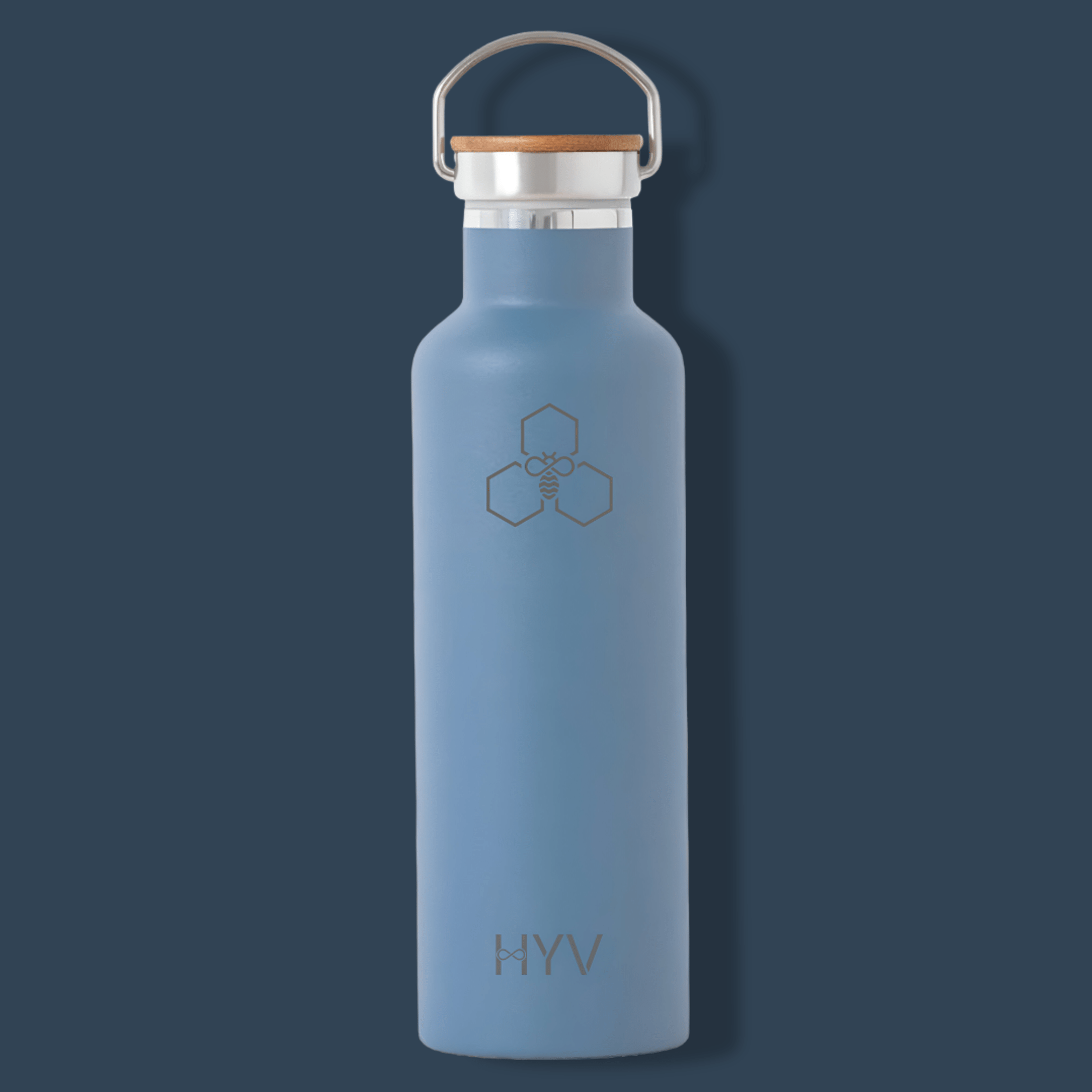 HYV SlimPro - Insulated Water Bottle with Stainless Steel Lid & Handle (710ml) - HYV