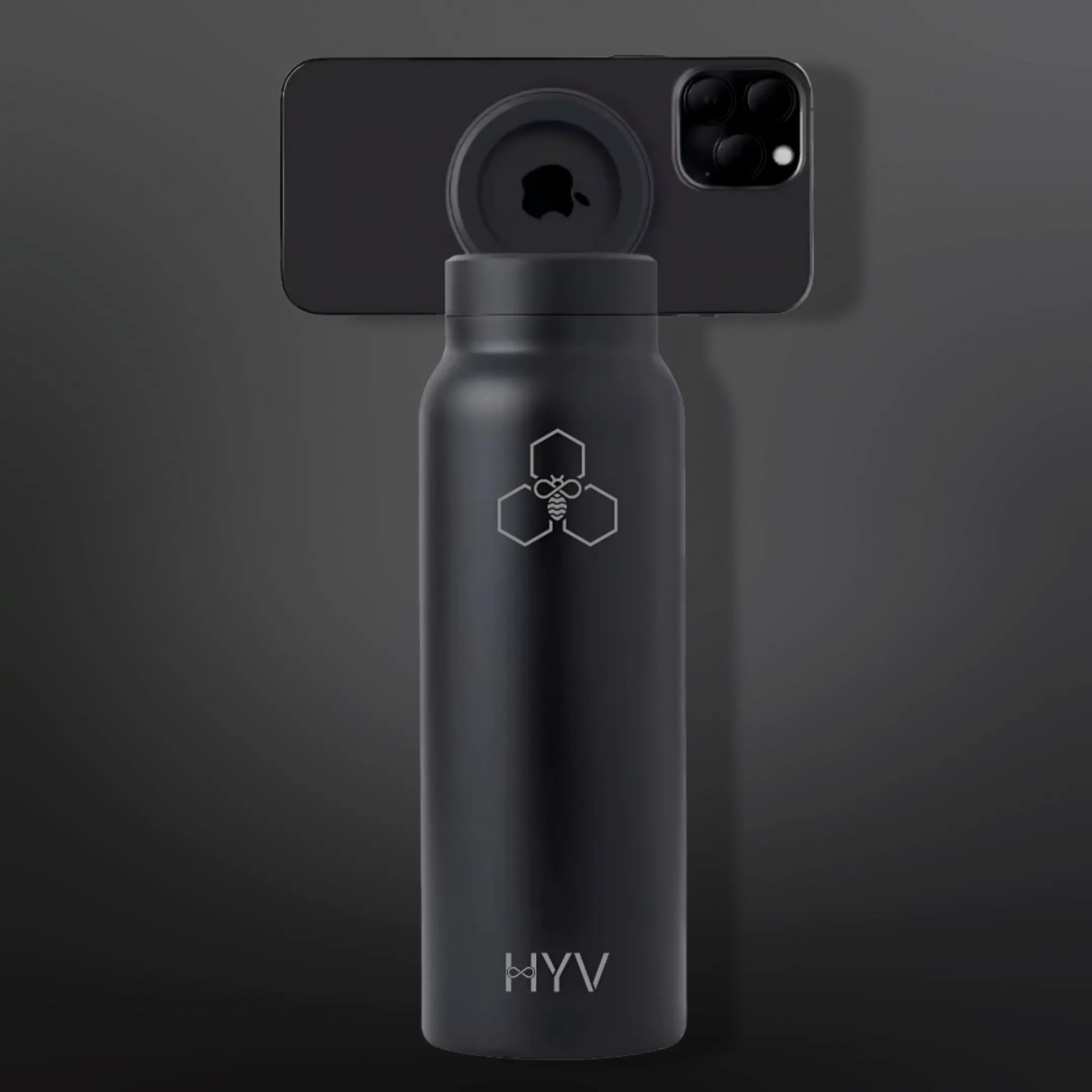 HYV SnapSip - Insulated Bottle with Magnetic Lid & Built - In Selfie Stick (710ml) - HYV