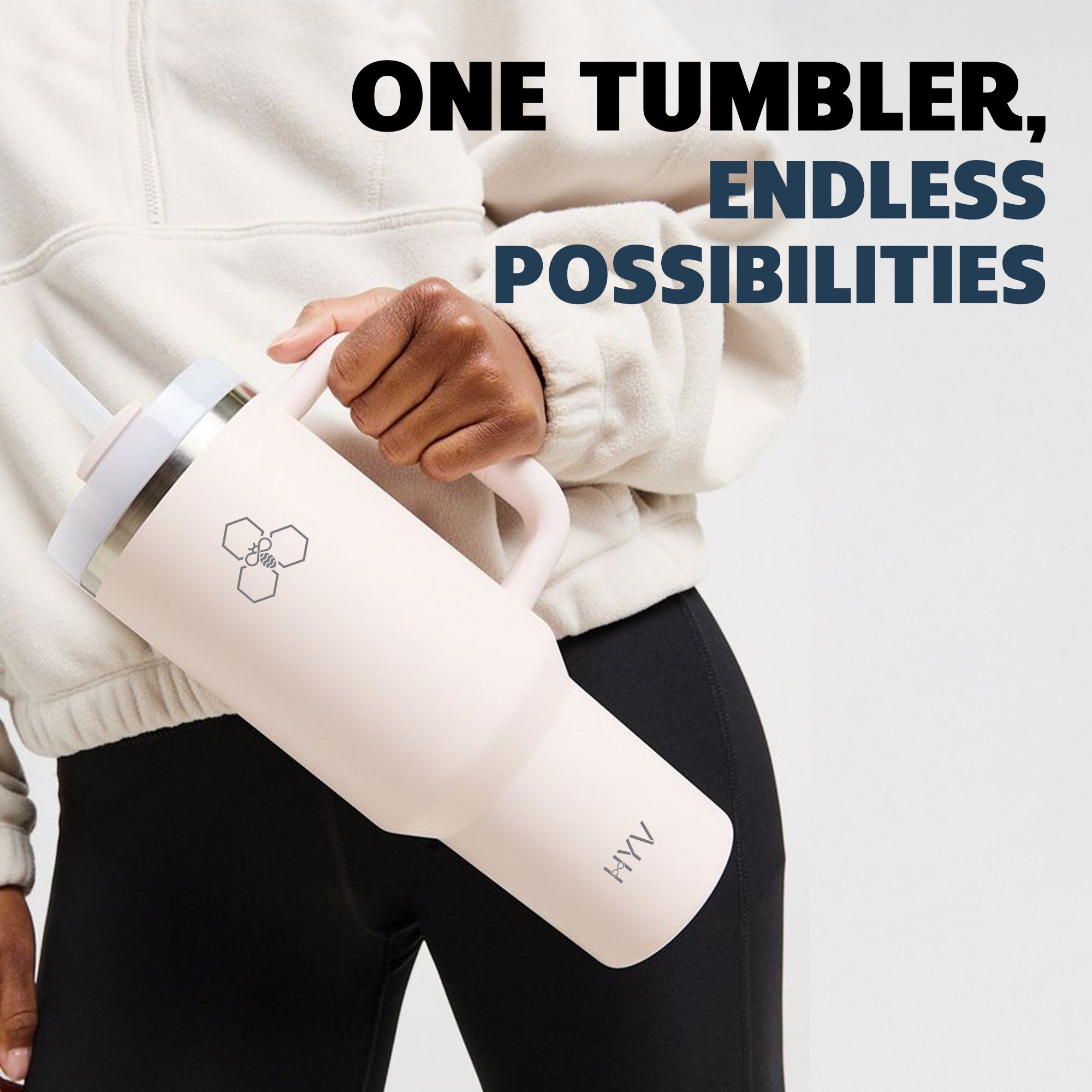 HYV HydroFlow - Insulated Tumbler with Turn-and-Sip Lid (1200ml)