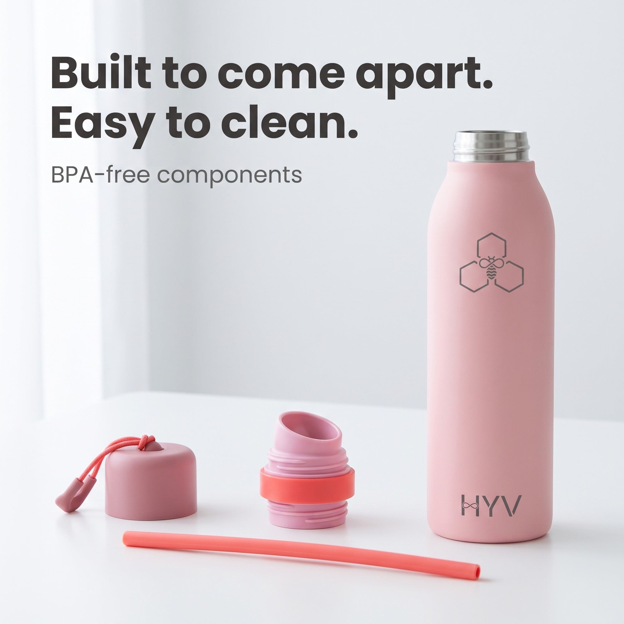 HYV DualFlow Slim – Insulated Water Bottle with 2-in-1 Chug & Sipper Lid | 750ml, Slim Cup-Holder Fit, Leakproof HYV Healthtech Private Ltd
