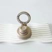 HYV MagSafe chug lid in cashmere beige, its magnetic ring folded upright