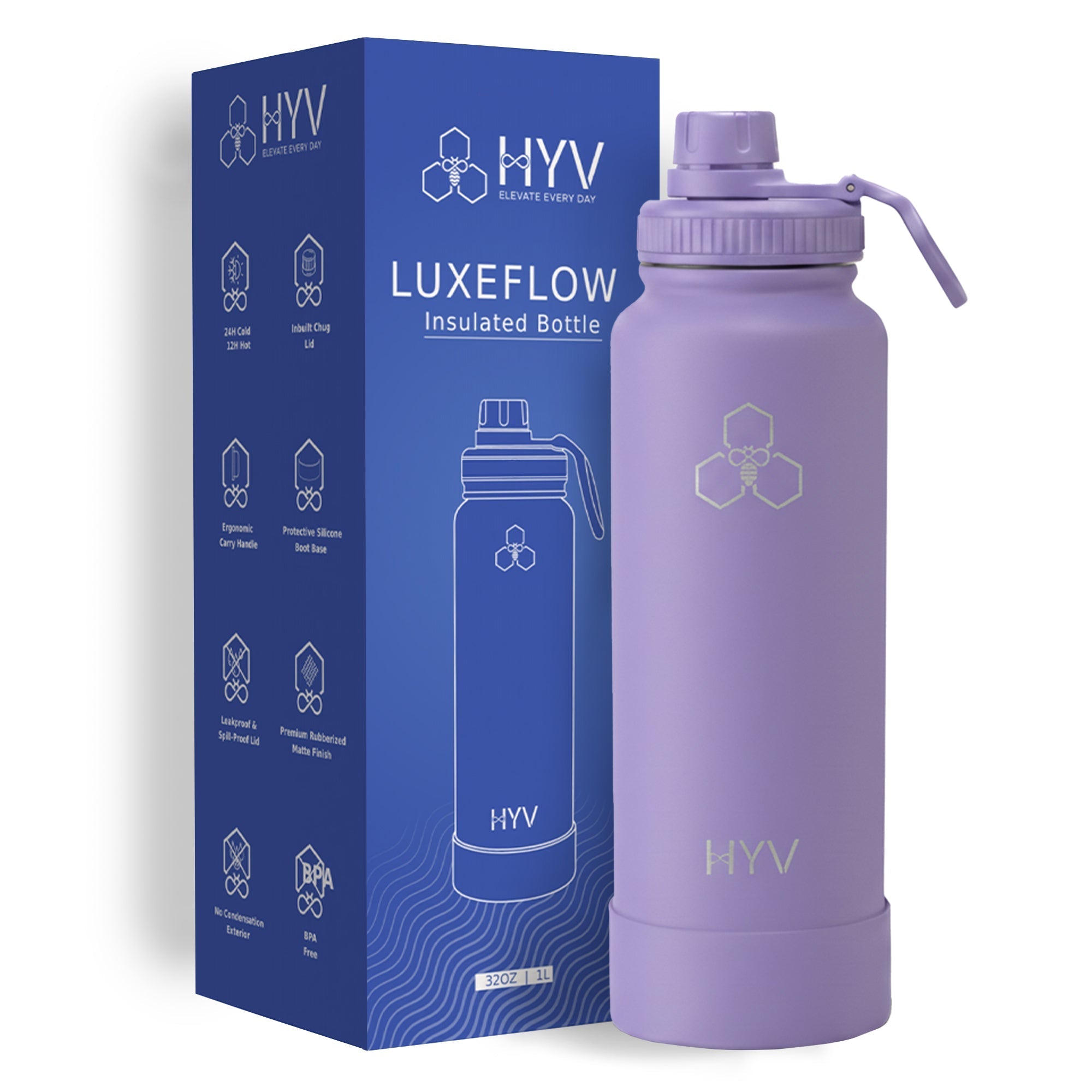HYV LuxeFlow Replacement Lid in Royal Lavender