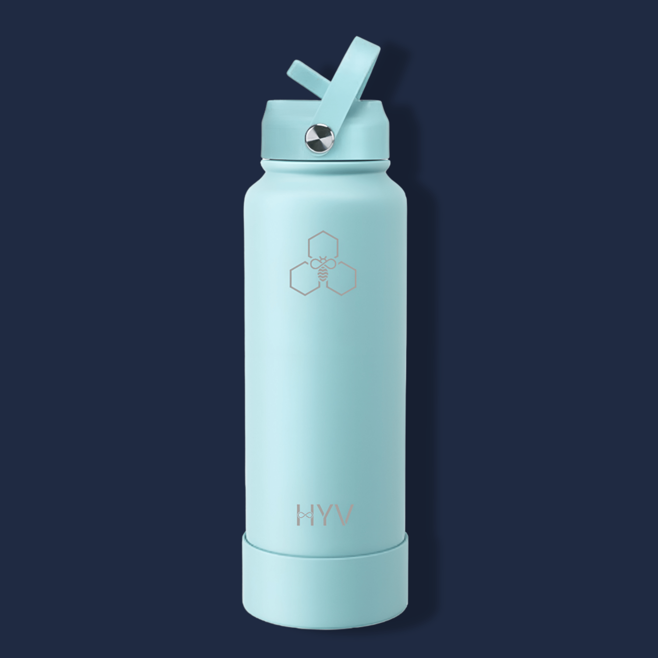 HYV LuxeSip - Premium Insulated Water Bottle with Sipper Cap + Silicone Boot (950ml) - HYV