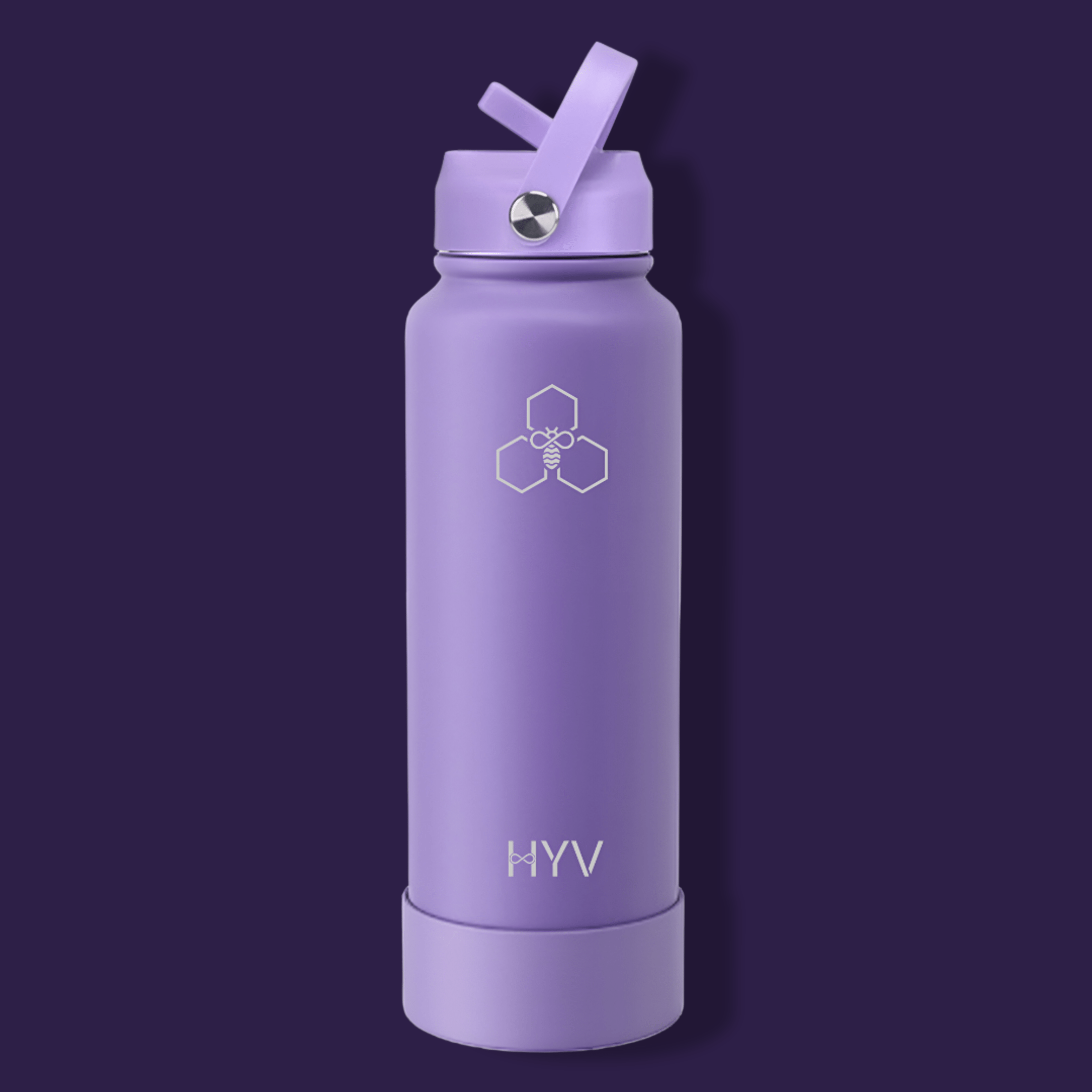 HYV LuxeSip - Premium Insulated Water Bottle with Sipper Cap + Silicone Boot (950ml) - HYV