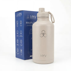 HYV MaxFlow – 2 Litre Insulated Water Bottle | Wide Mouth, 24-Hour Cold, Full Day Hydration