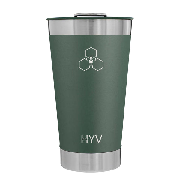 HYV OpenFlow 470ml tumbler in forest green, photographed on white