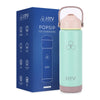 HYV PopSip – Kids Insulated Steel Water Bottle with Flip Straw & Silicone Boot | 750ml, Leakproof