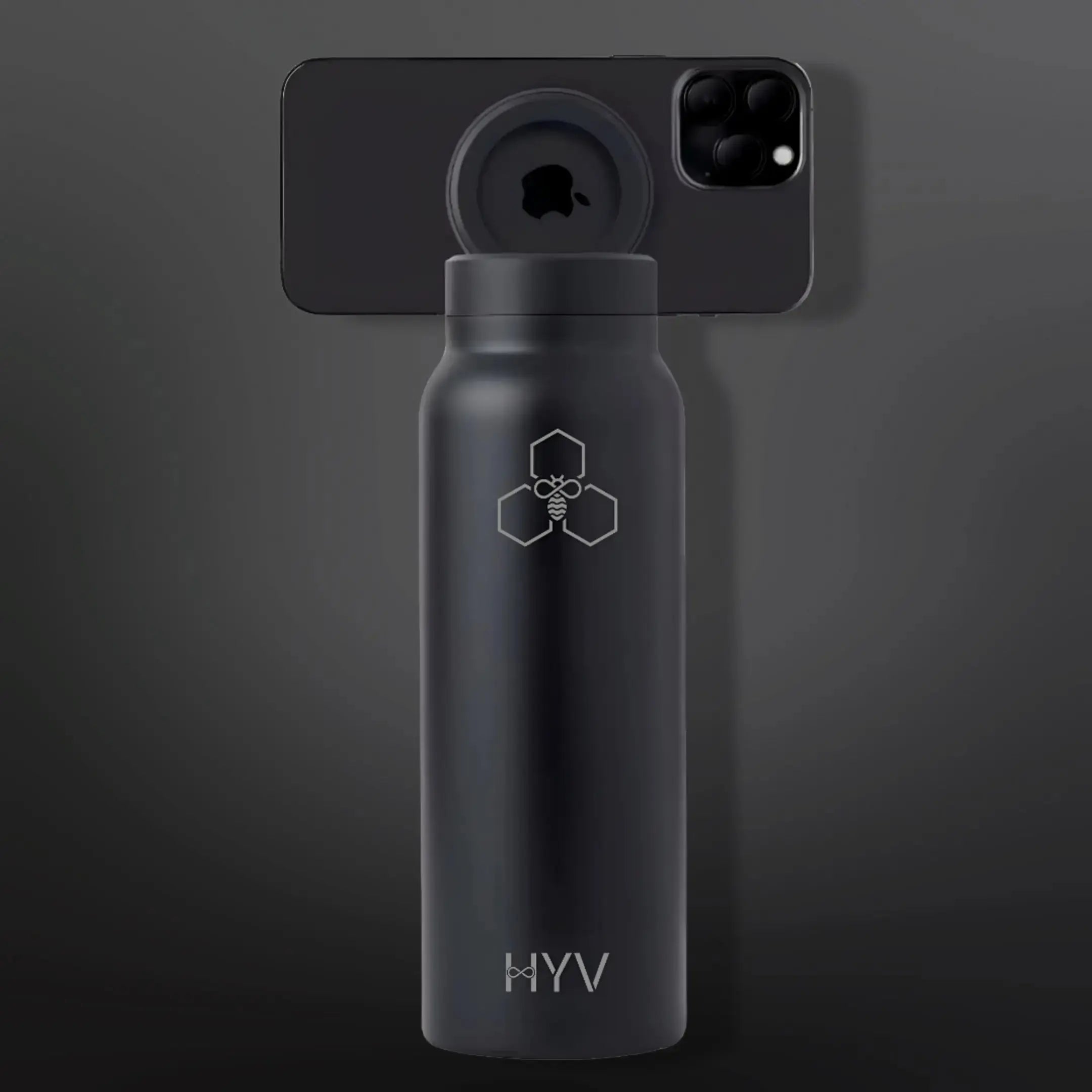 HYV SnapSip - Insulated Bottle with Magnetic Lid & Built - In Selfie Stick (710ml) - HYV