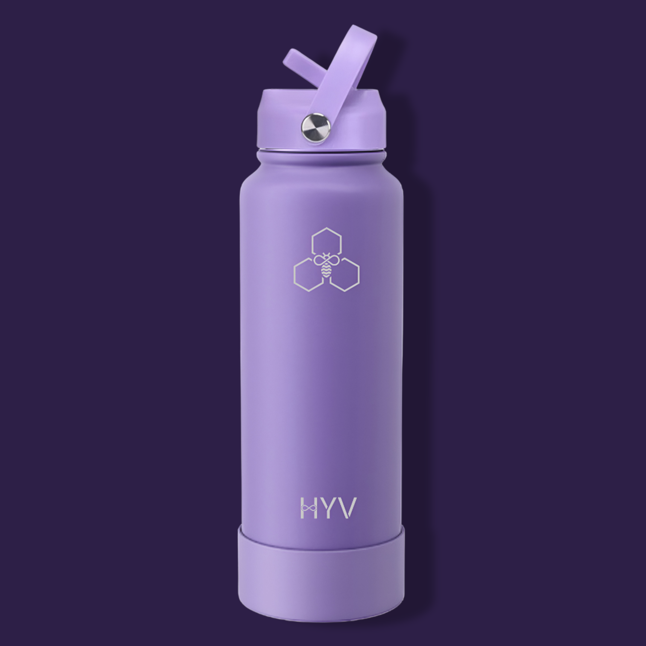 HYV LuxeSip - Premium Insulated Water Bottle with Sipper Cap + Silicone Boot (950ml)