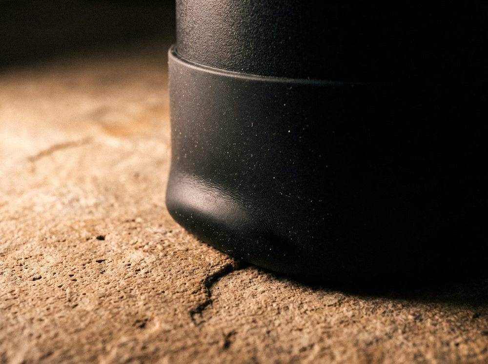 Silicone boot — the steady, silent set-down